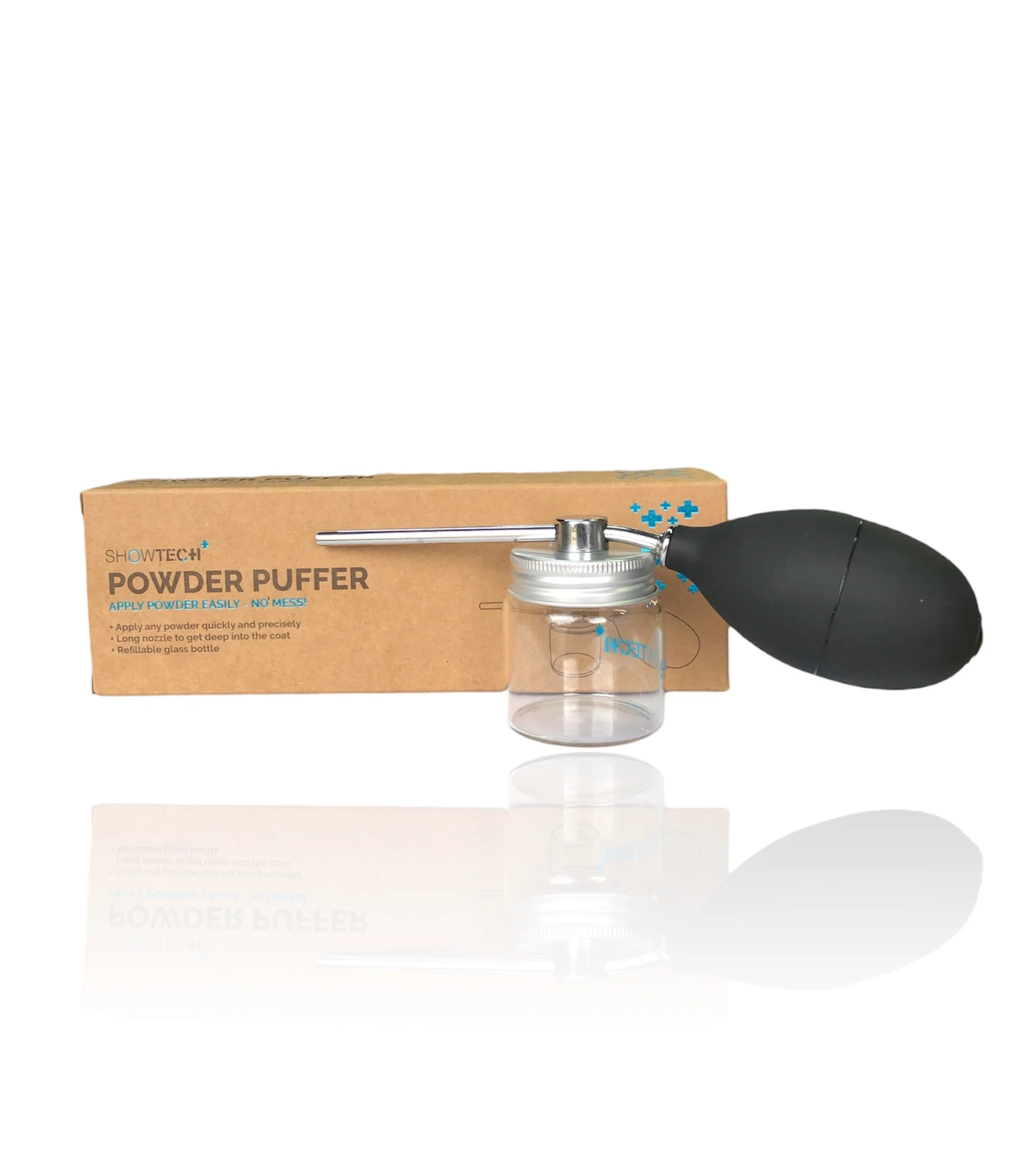 ATOMIZER / Powder Puff - Glass with Black Bulb