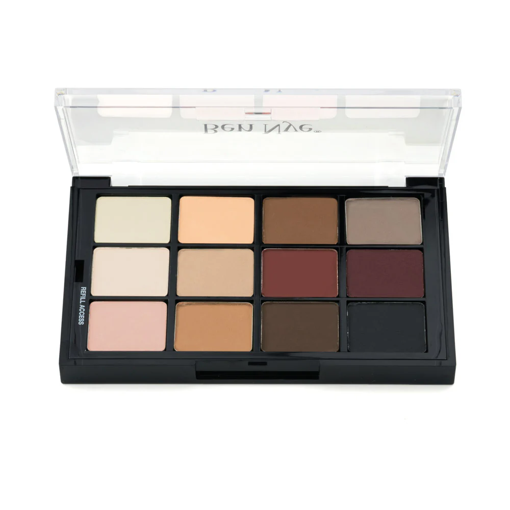 Ben Nye Studio Color Pressed Palette - Essential Eye & Brow Palette (STP-71)