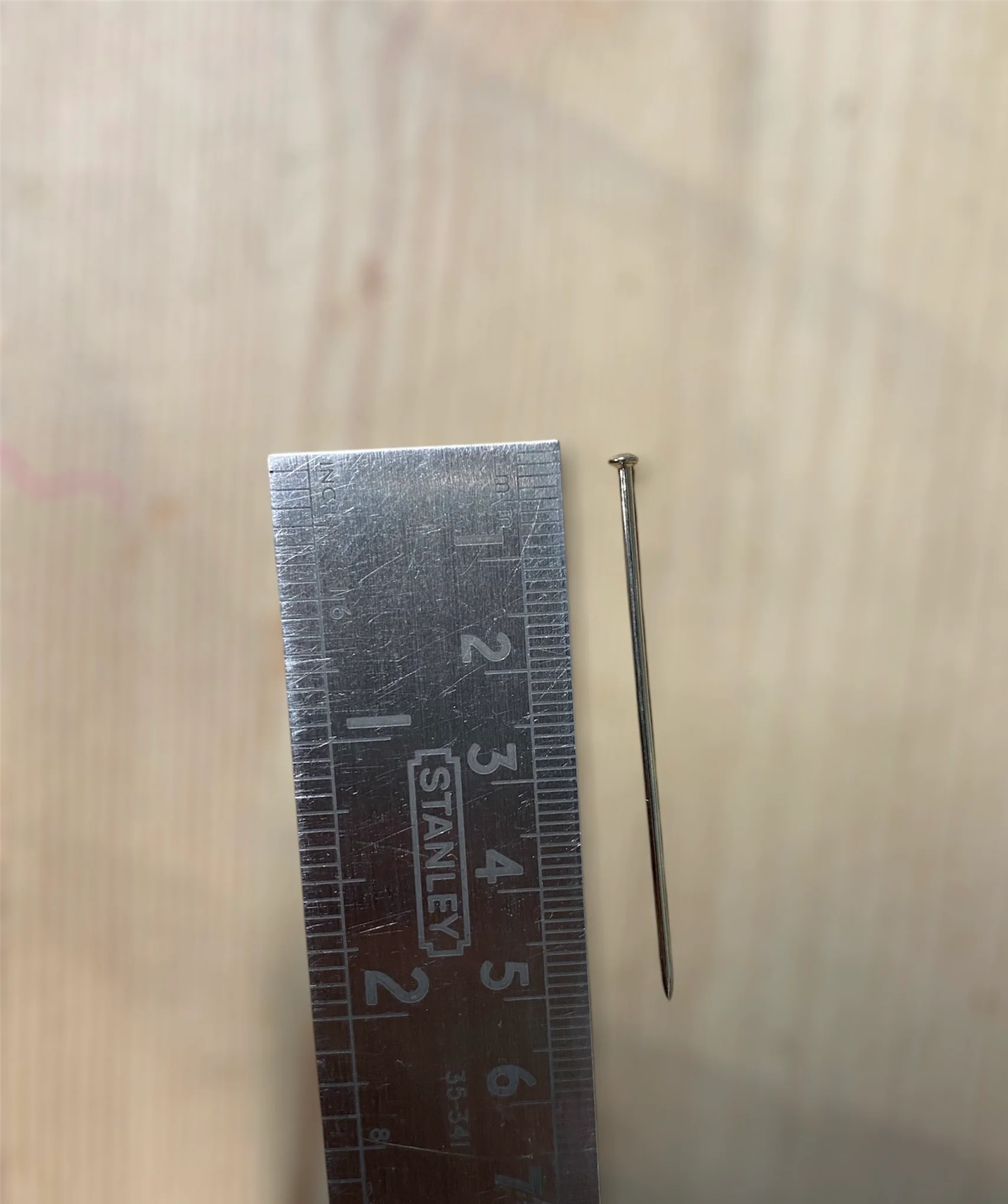 Postiche blocking pins 50mm x 1.20mm - nickel/brass, 100g Box - Image 2