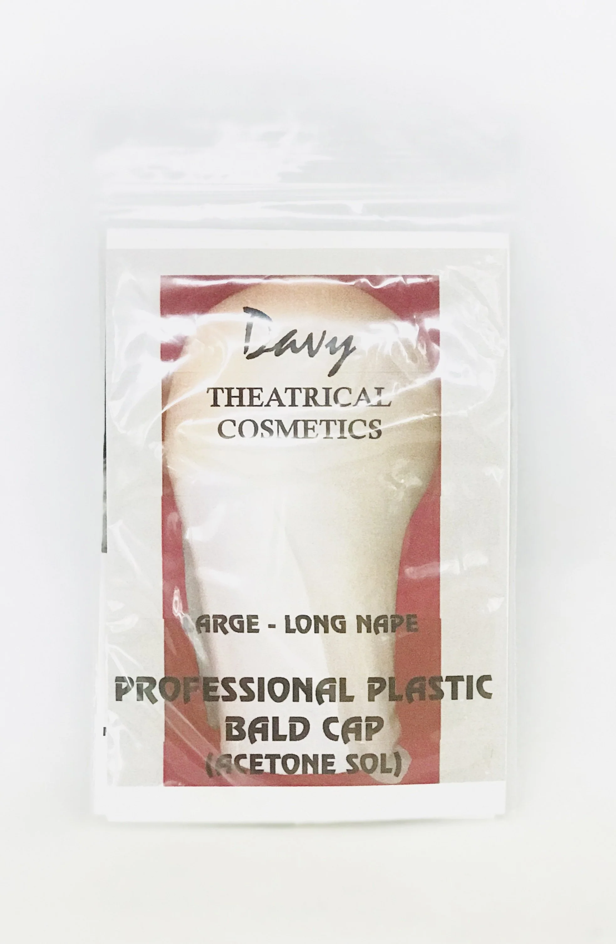 Professional Plastic Bald Cap - Large - Long Nape