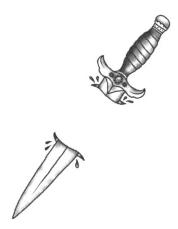 Prison Dagger Through Skin (Large)