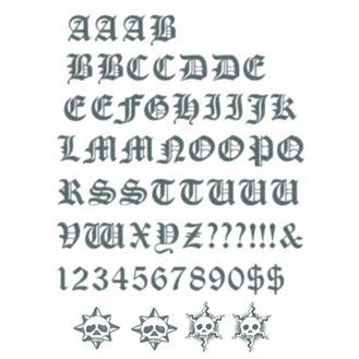 Tattooed Now! Knuckle Old Letter Set