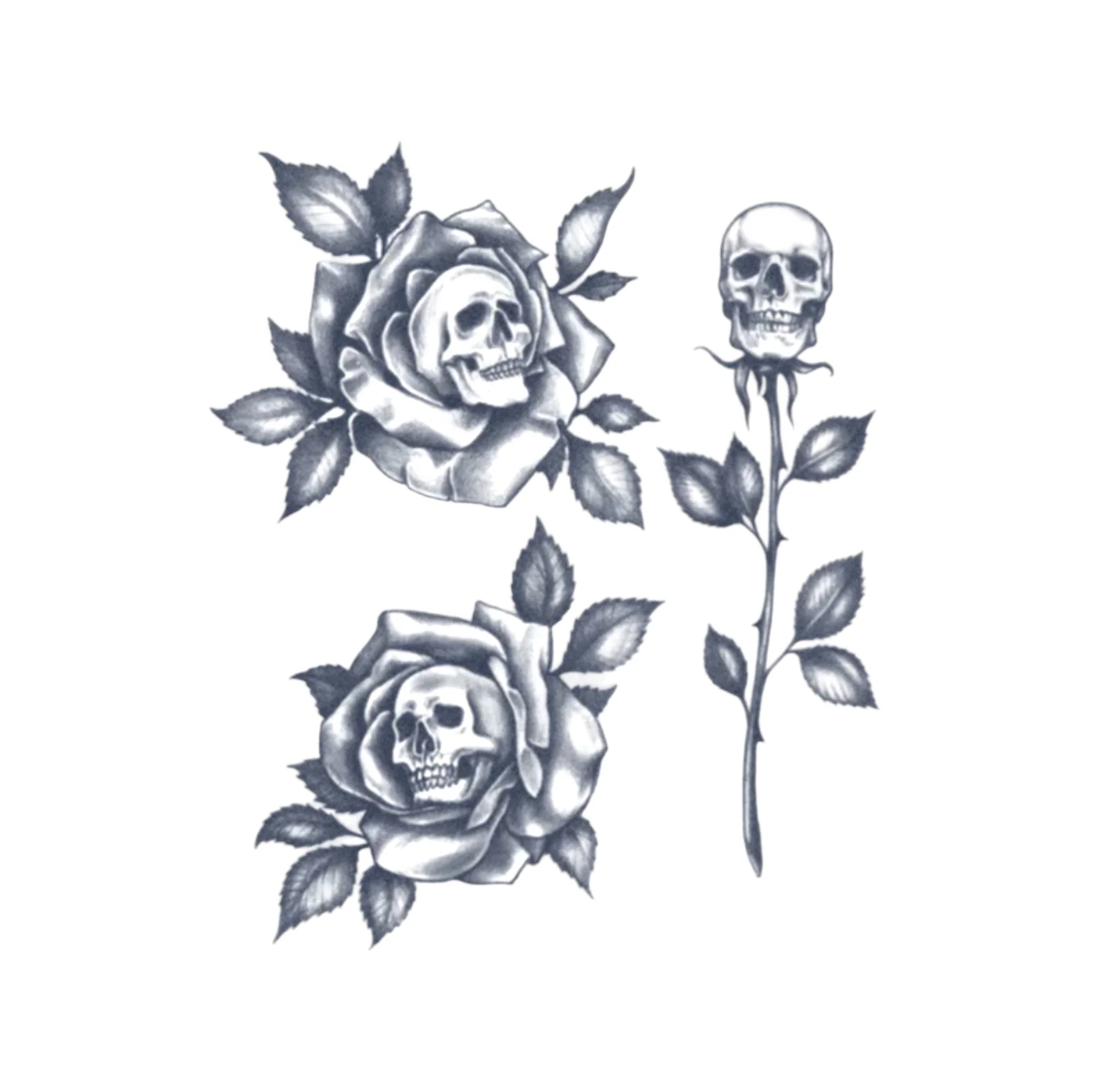 Tattooed Now! Skulls 'n' Roses Set