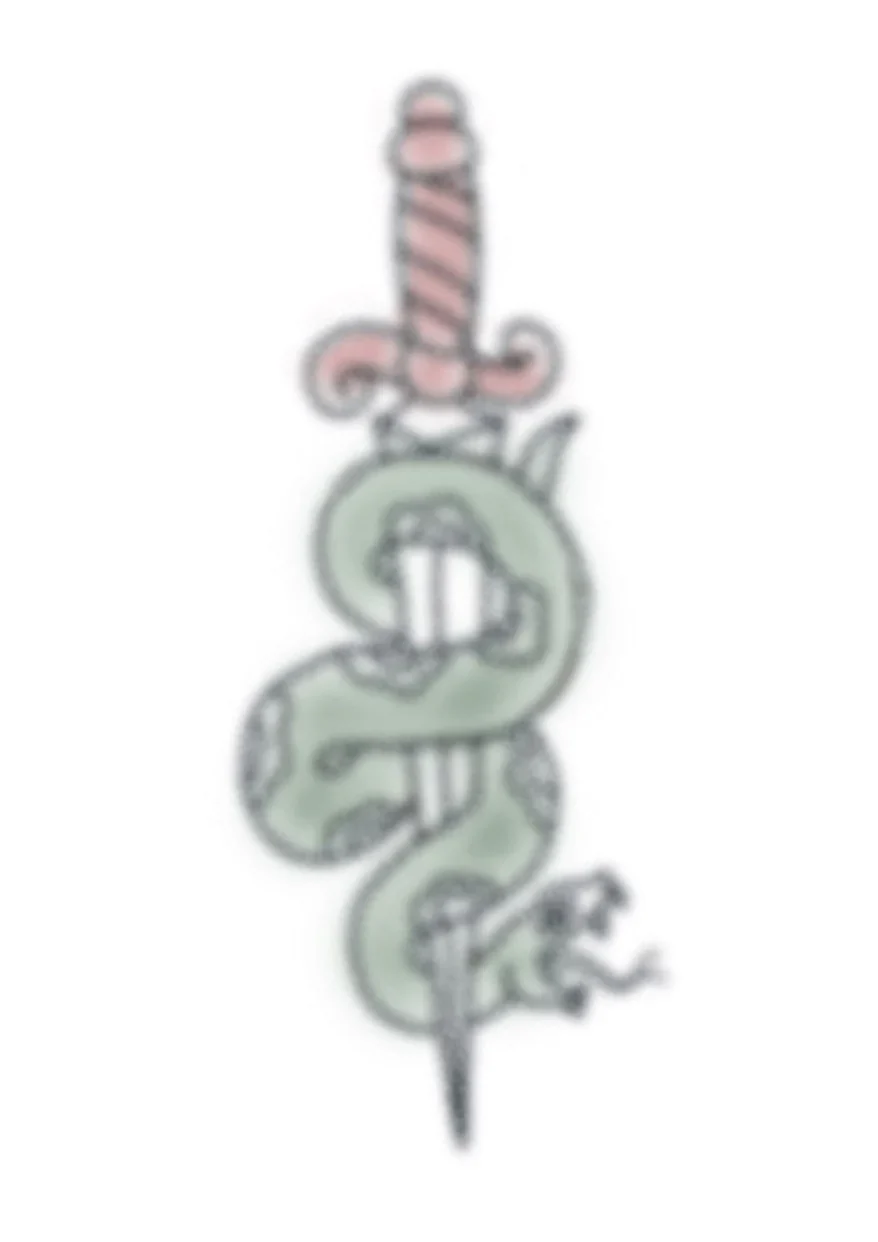 Tattooed Now! Vintage Snake and Dagger